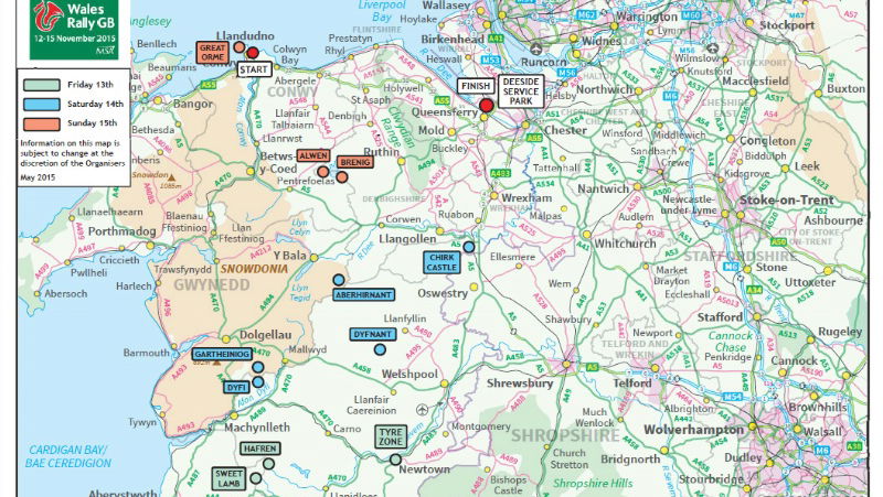 Wales Rally GB 2015 route in detail