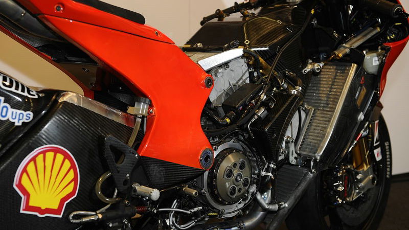 Ducati's carbon fibre MotoGP chassis.