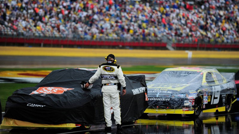 Coca-Cola 600 postponed by rain.