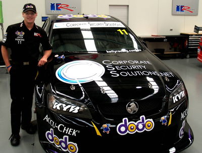 Bayliss, Collins test Jack Daniel's Holden.