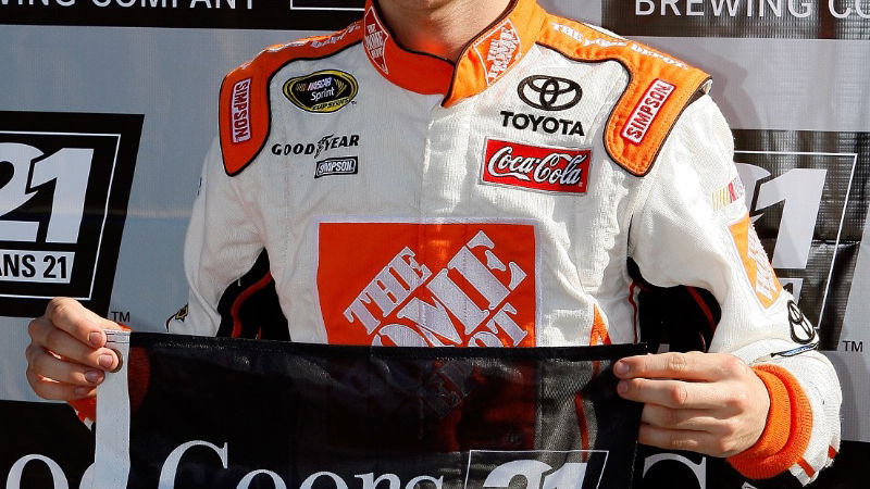 Logano becomes youngest pole winner