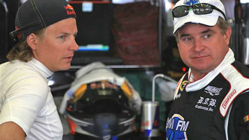 Kimi Raikkonen runs in Nationwide practice