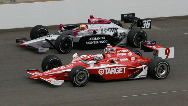 Indy 500: double file restarts stay