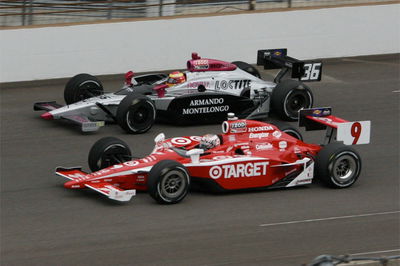 Indy 500: double file restarts stay