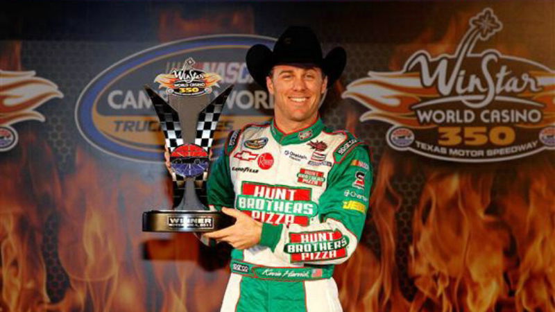 Trucks: Harvick wins as Busch wrecks Hornaday