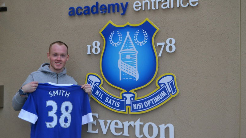 Bradley Smith trains at Everton Football Club