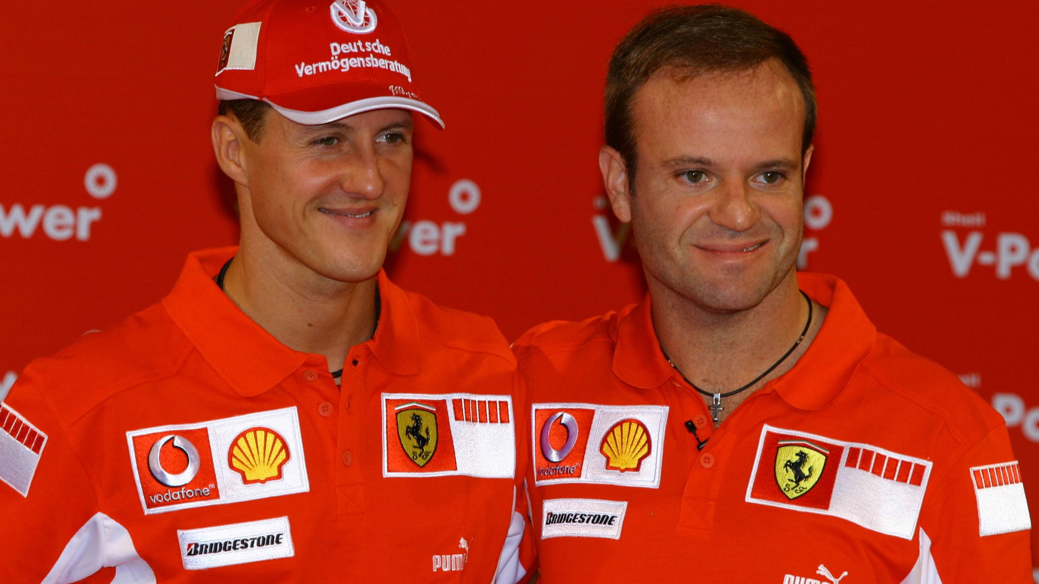  Sao Paulo, Brazil,
Michael Schumacher, GER, Ferrari and Rubens Barrichello, BRA, Ferrari - September, Formula 1 World