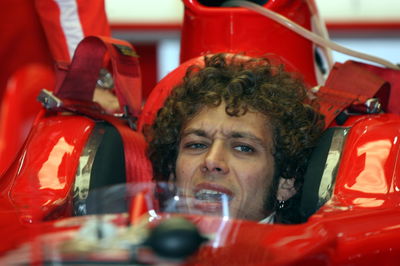  Valencia, Spain,
because of the rain Valentino Rossi (ITA, Moto GP Champion, " The doctor "), Test Driver, Ferrari, in the