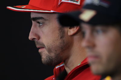  - Konferensi Pers: Fernando Alonso (ESP) Scuderia Ferrari F2012 dengan Sebastian Vettel (GER) Red Bull Racing