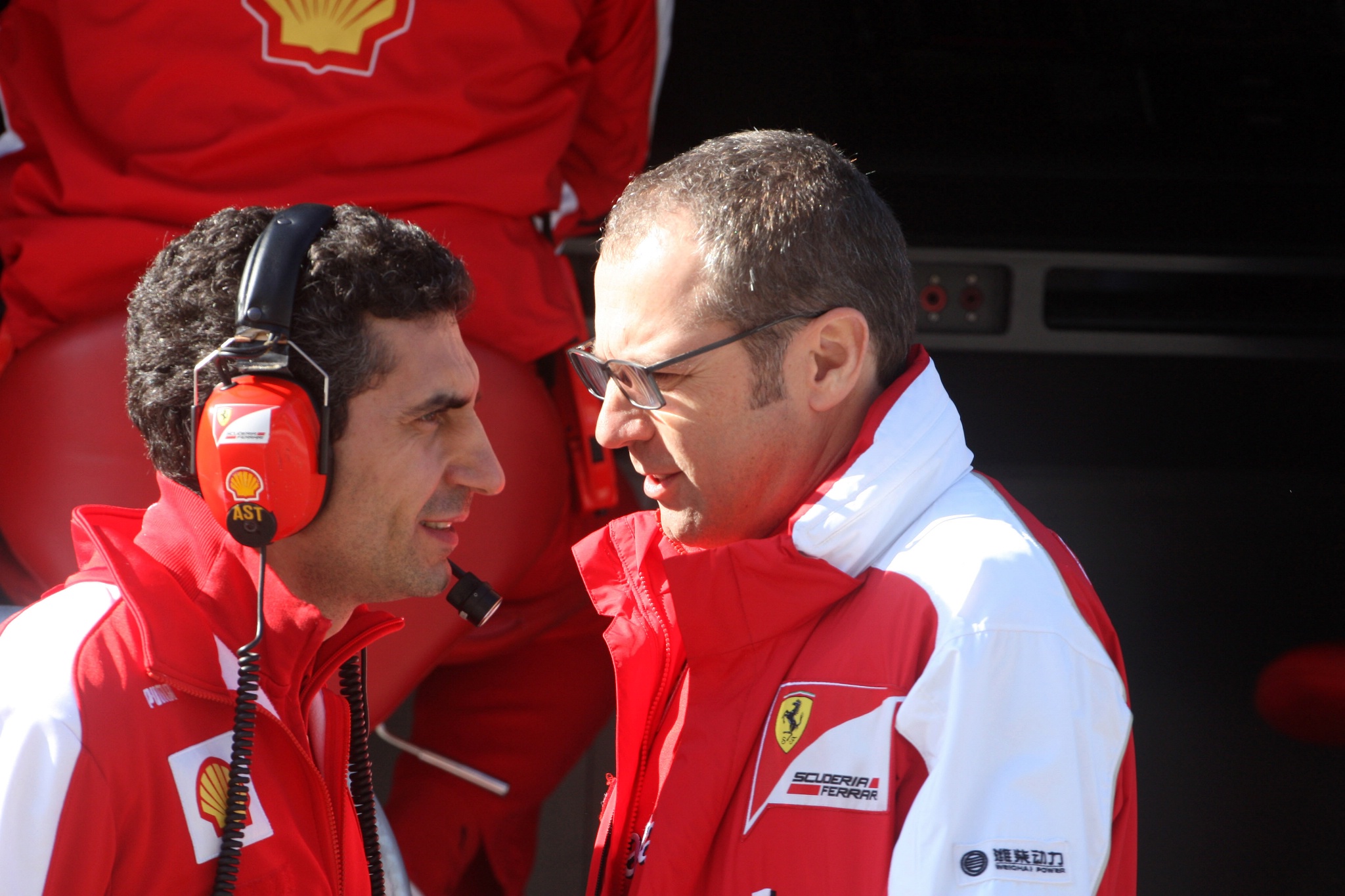 - Free Practice 1, Andrea Stella (ITA) Ferrari race Engineer and Stefano Domenicali (ITA), Team