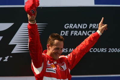  Magny Cours, France, 1st place, Michael Schumacher (GER), Scuderia Ferrari - Formula 1 World Championship, Rd 11, French