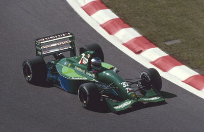 1991 Formula One World Championship, Belgian Grand Prix, Spa Francorchamps, 25th August 1991.
Michael Schumacher enters