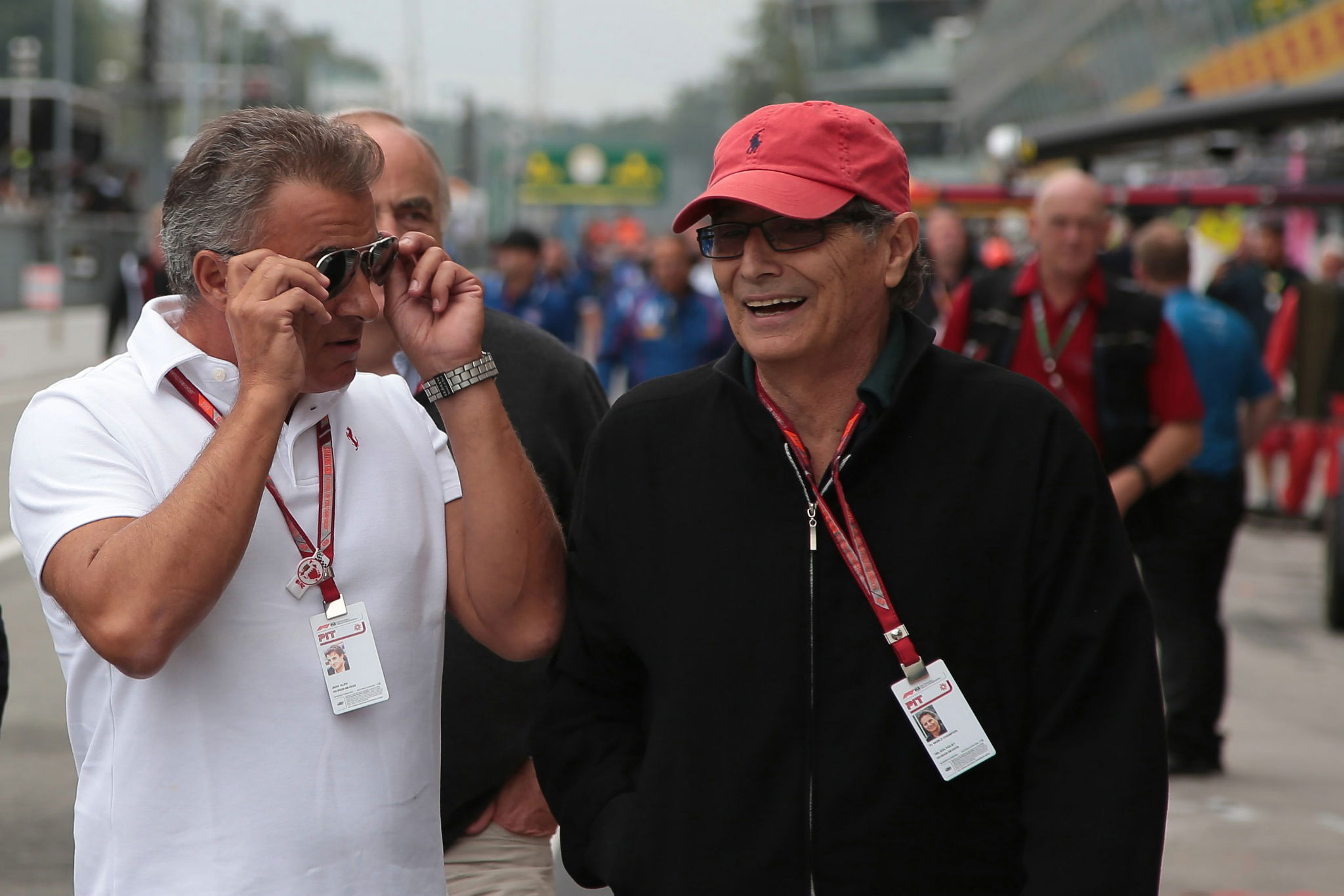  - Race 2, Jean Alesi (FRA) and Nelson Piquet