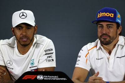  - Press conference, Lewis Hamilton (GBR) Mercedes AMG F1 W09 and Fernando Alonso (ESP) McLaren