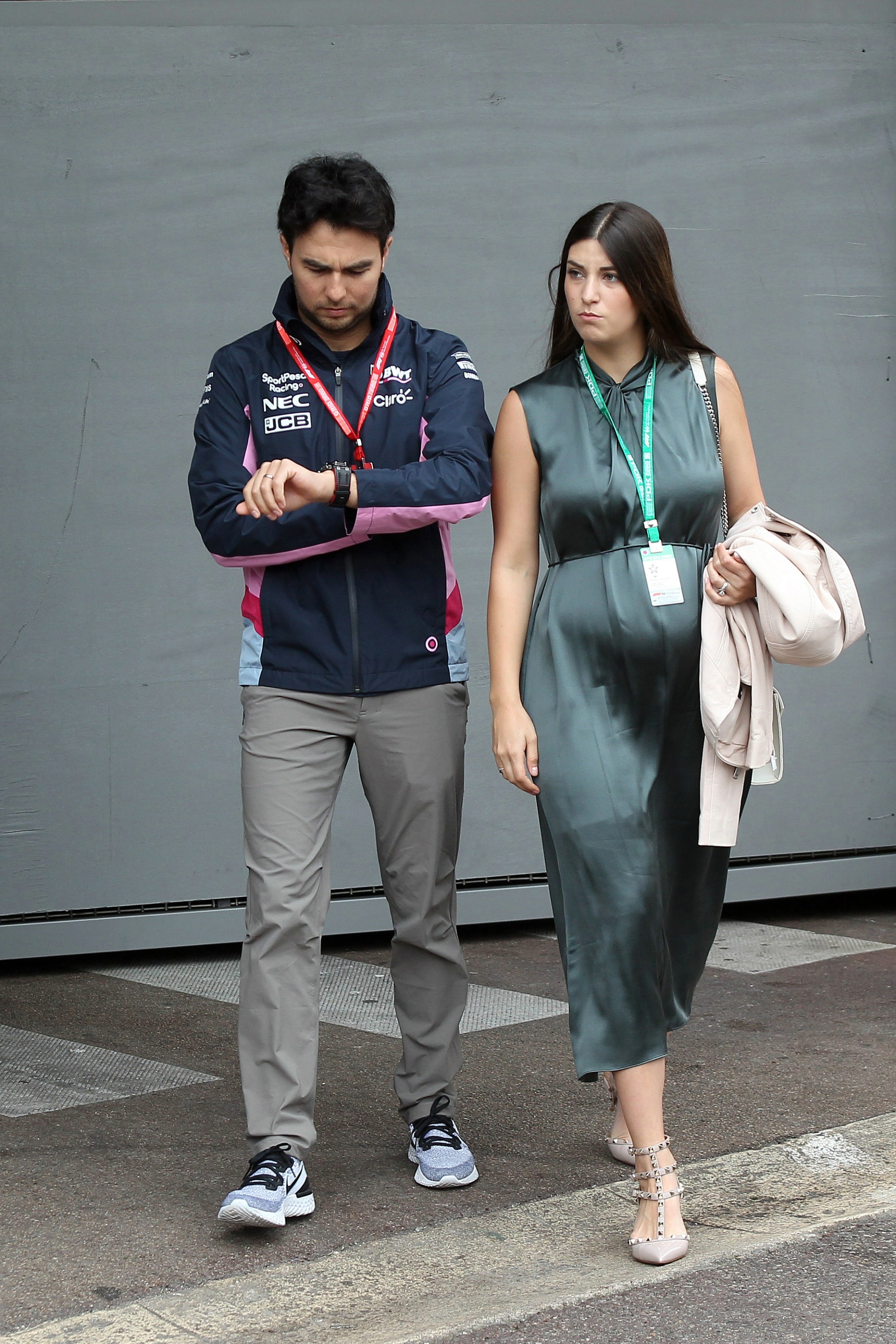  - Sergio Perez (MEX) Racing Point F1 Team RP19 with his wife Carola