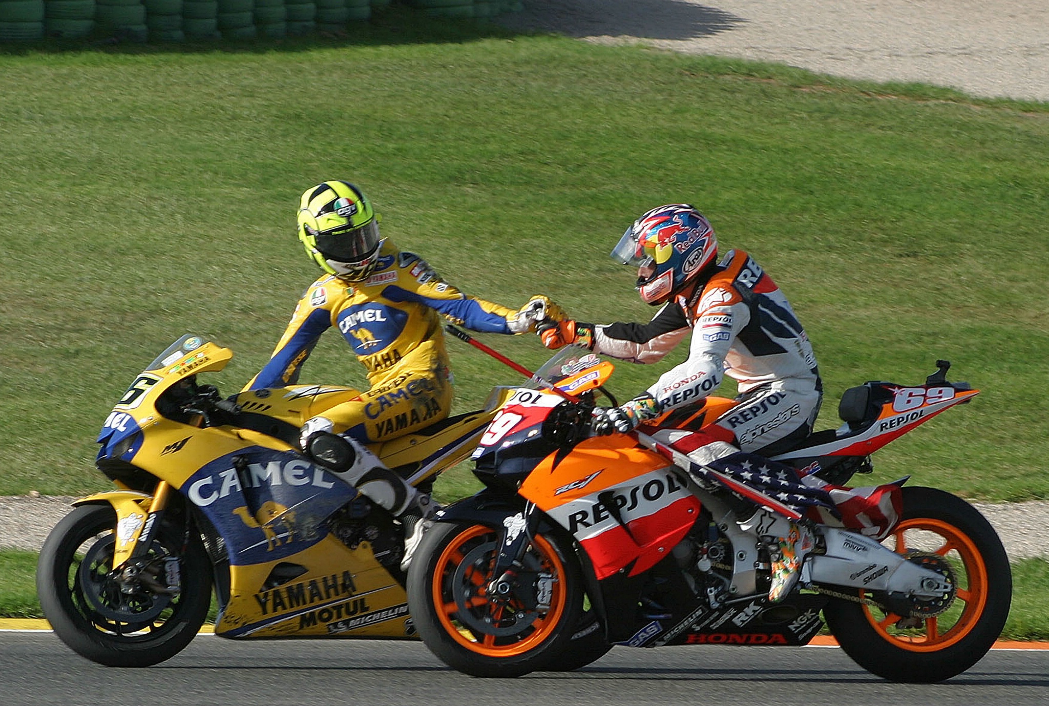 Rossi and Hayden, Valencia MotoGP,