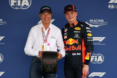 Jo Ramirez (MEX) and Max Verstappen (NLD) Red Bull Racing RB15