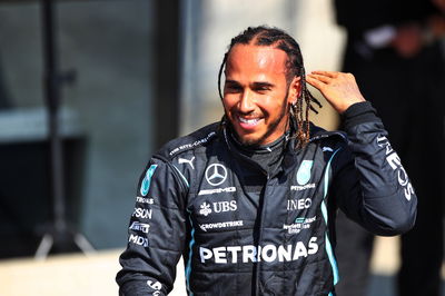 Race winner Lewis Hamilton (GBR) Mercedes AMG F1 in parc