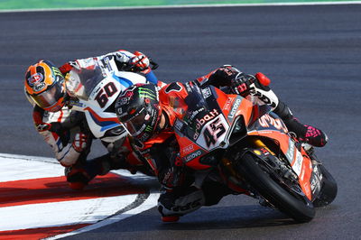 Scott Redding and Michael van der Mark, Portuguese WorldSBK Super pole race, 3 October