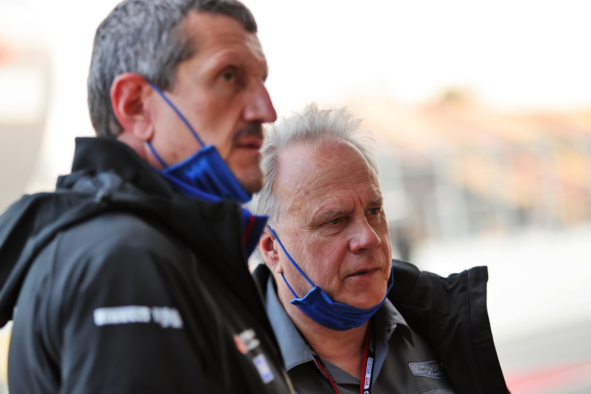 Gene Haas (USA) Haas Automotion President with Guenther Steiner (ITA) Haas F1 Team