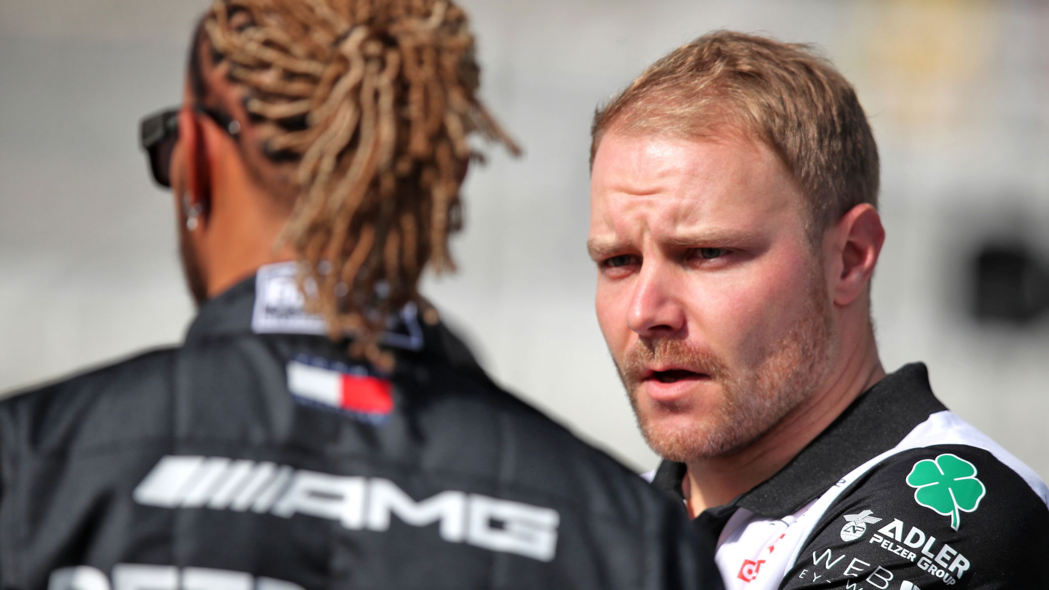 Valtteri Bottas (FIN) Mercedes AMG F1 and Lewis Hamilton (GBR) Mercedes AMG