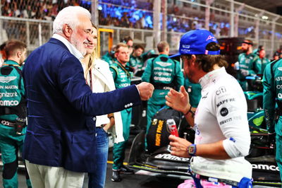 Lawrence Stroll (CDN) Aston Martin F1 Team Investor with Fernando Alonso (ESP) Alpine F1 Team on the