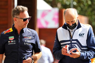 (L to R): Christian Horner (GBR) Red Bull Racing Team Principal and Franz Tost (AUT) AlphaTauri Team Principal. Formula 1