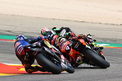 Jonathan Rea, Alvaro Bautista and Toprak Razgatlioglu, Aragon WorldSBK Race1, 9 April