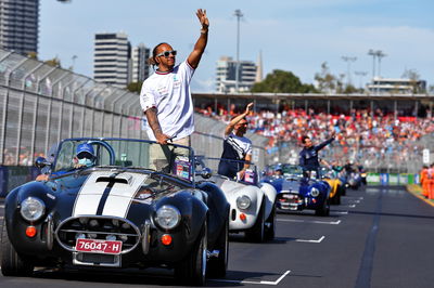 Lewis Hamilton (GBR) Mercedes AMG F1 on the drivers parade. Formula 1 World Championship, Rd 3, Australian Grand Prix,