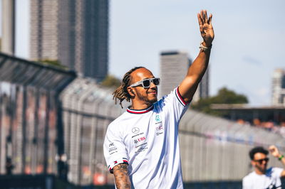 Lewis Hamilton (GBR) Mercedes AMG F1 on the drivers parade. Formula 1 World Championship, Rd 3, Australian Grand Prix,