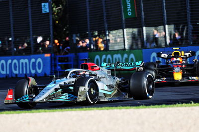 George Russell (GBR) ) Mercedes AMG F1 W13. Kejuaraan Dunia Formula 1, Rd 3, Grand Prix Australia, Albert Park,