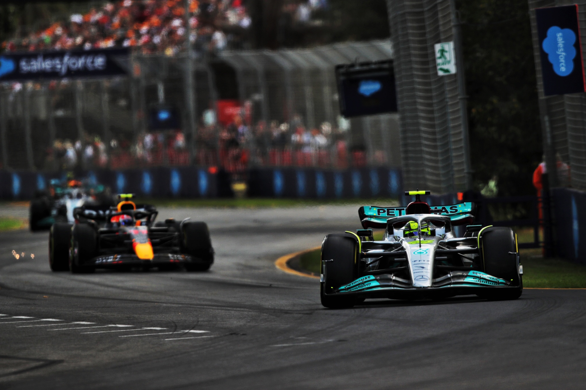 Lewis Hamilton (GBR) Mercedes AMG F1 W13. Formula 1 World Championship, Rd 3, Australian Grand Prix, Albert Park,