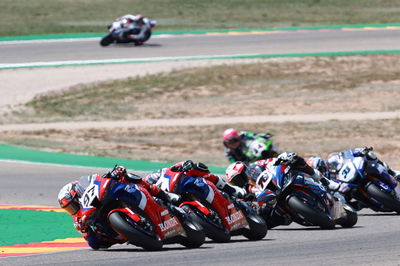 Xavi Vierge, Iker Lecuona dan Loris Baz, Aragon WorldSBK Race2, 9 April