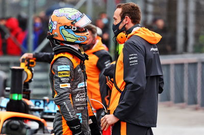 Daniel Ricciardo (AUS) McLaren in qualifying parc ferme. Formula 1 World Championship, Rd 4, Emilia Romagna Grand Prix,