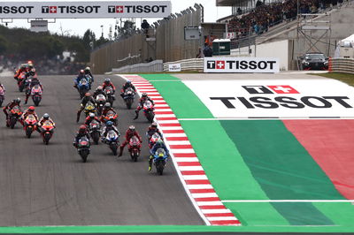 Joan Mir leads start, MotoGP race, Portuguese MotoGP. 24 April