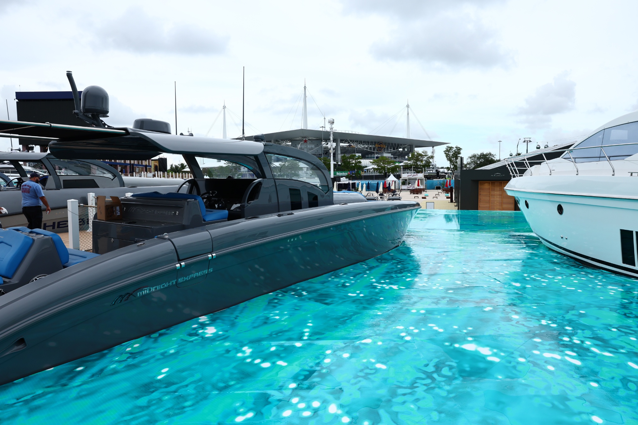Boats in the mock horbour. Formula 1 World Championship, Rd 5, Miami Grand Prix, Miami, Florida, USA, Preparation Day.-