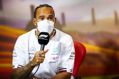 Lewis Hamilton (GBR) Mercedes AMG F1 in the FIA Press Conference. Formula 1 World Championship, Rd 6, Spanish Grand Prix,