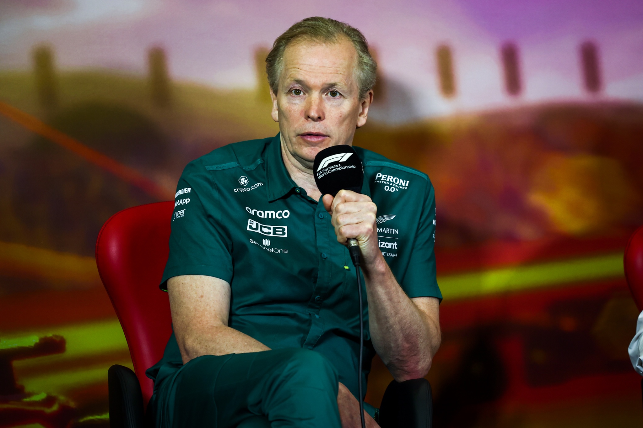 Andrew Green (GBR) Aston Martin F1 Team Technical Director in the FIA Press Conference. Formula 1 World Championship, Rd