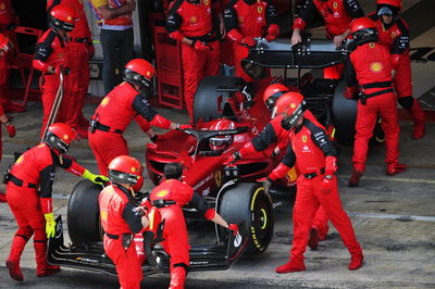 Charles Leclerc (MON) Ferrari F1-75 pushed back in the pits and retired from the race. Formula 1 World Championship, Rd 6,