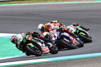 Jonathan Rea, Toprak Razgatlioglu and Alex Lowes, Estoril WorldSBK race2, 21 May