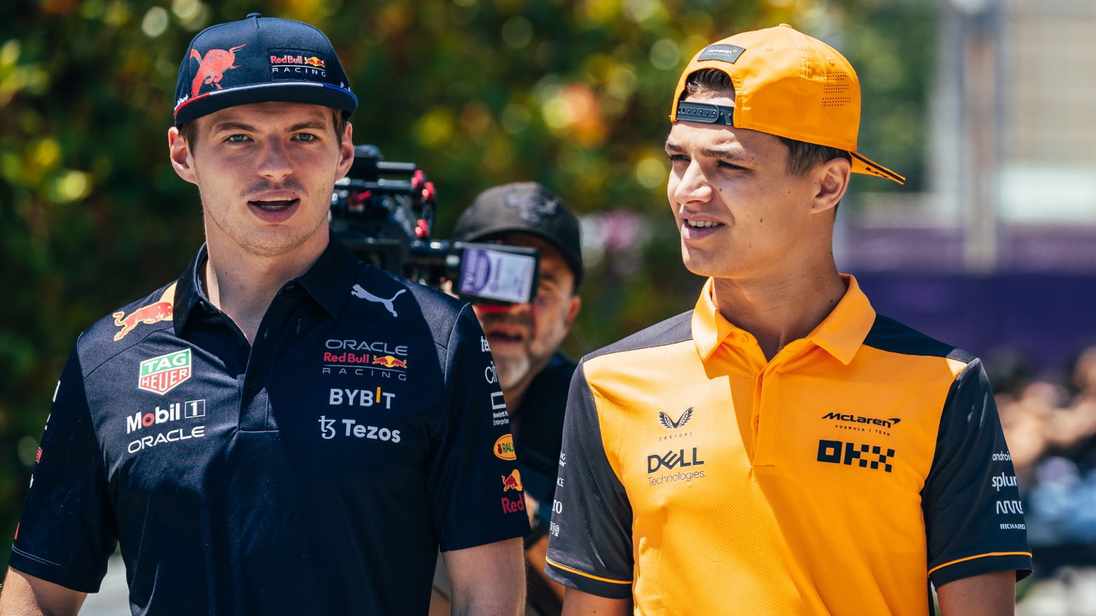 (L to R): Max Verstappen (NLD) Red Bull Racing and Lando Norris (GBR) McLaren. Formula 1 World Championship, Rd 8,