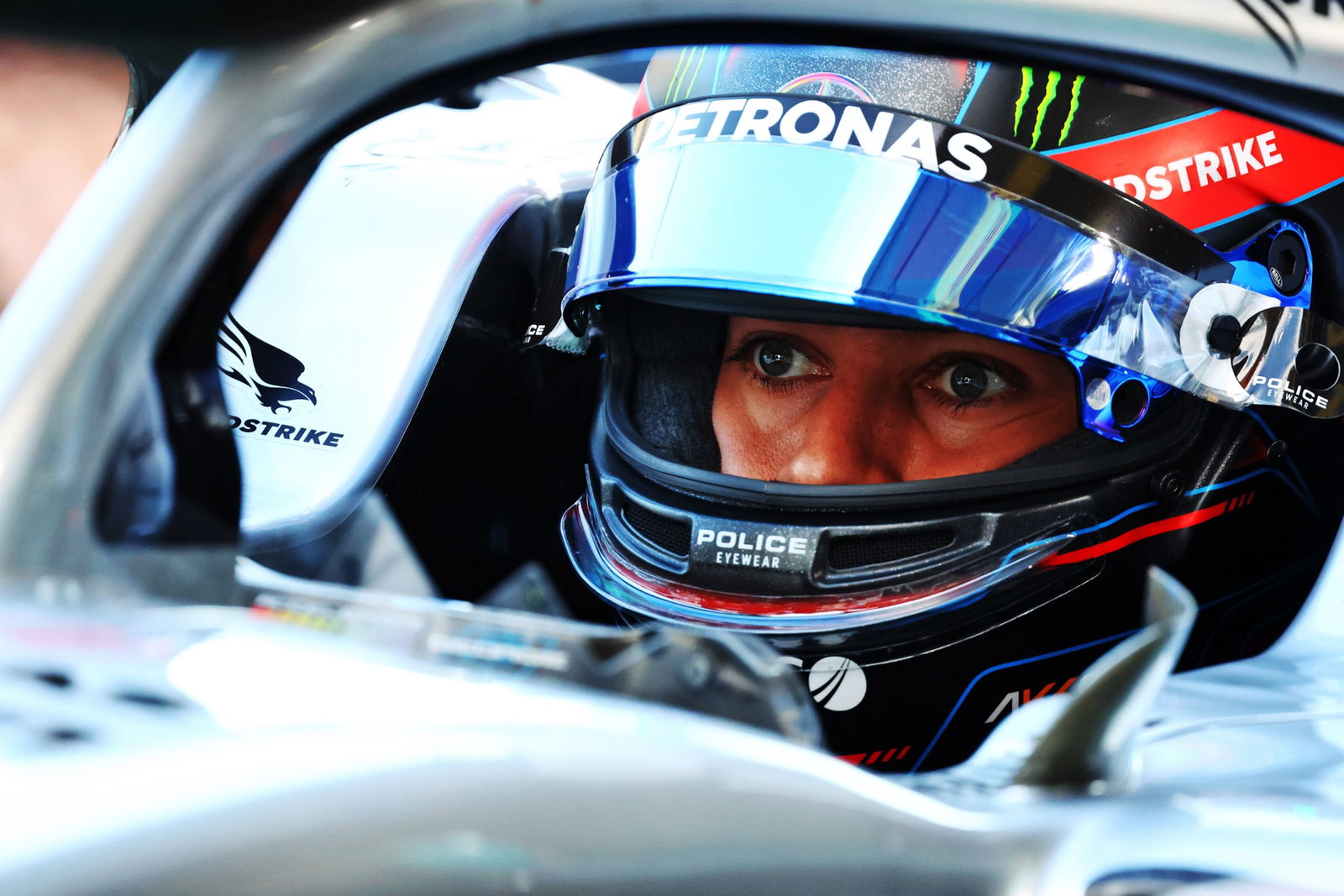 George Russell (GBR) Mercedes AMG F1 W13. Formula 1 World Championship, Rd 8, Azerbaijan Grand Prix, Baku Street Circuit,