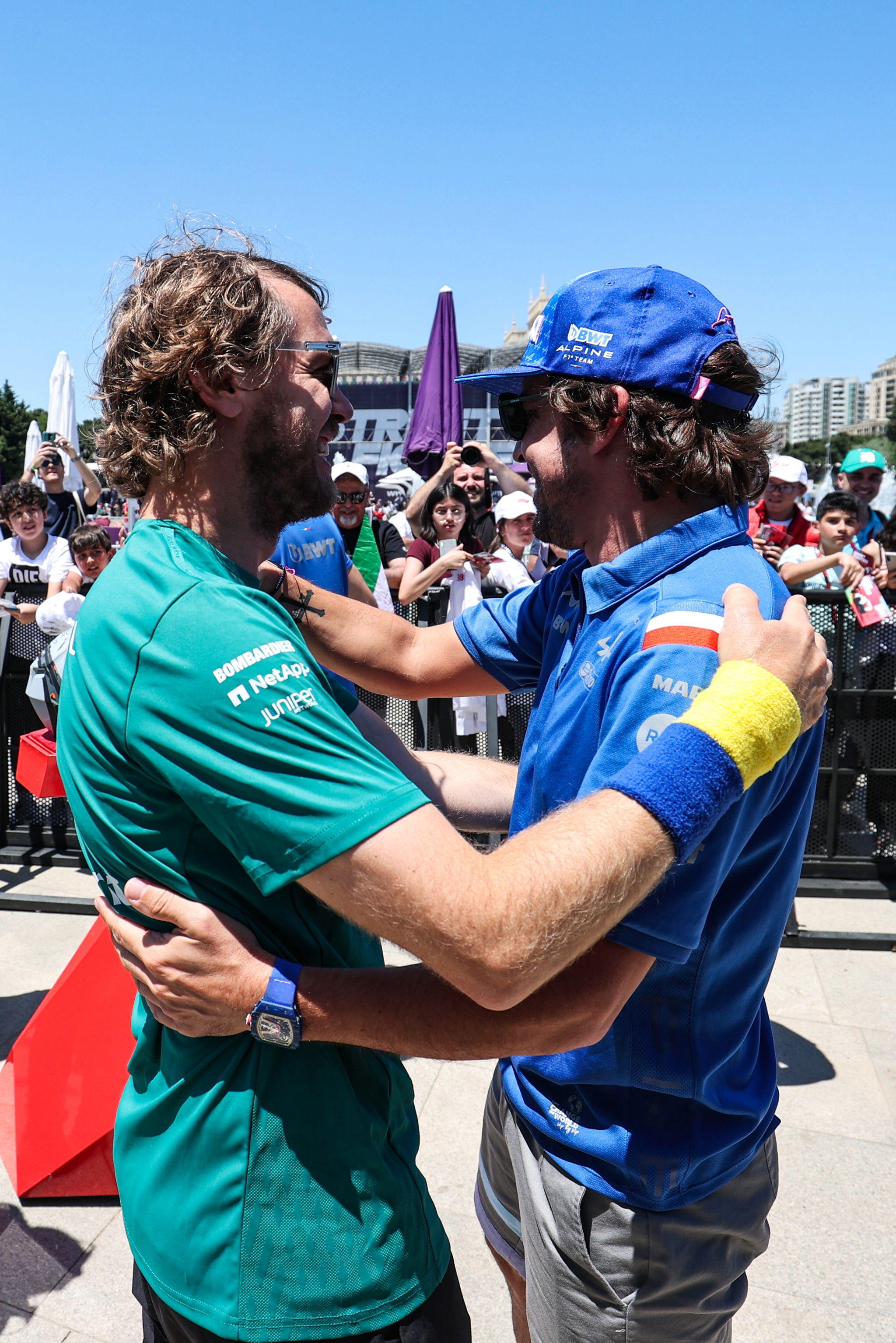 Sebastian Vettel (GER), Aston Martin F1 Team and Fernando Alonso (ESP), Alpine F1 Team Formula 1 World Championship, Rd 8,