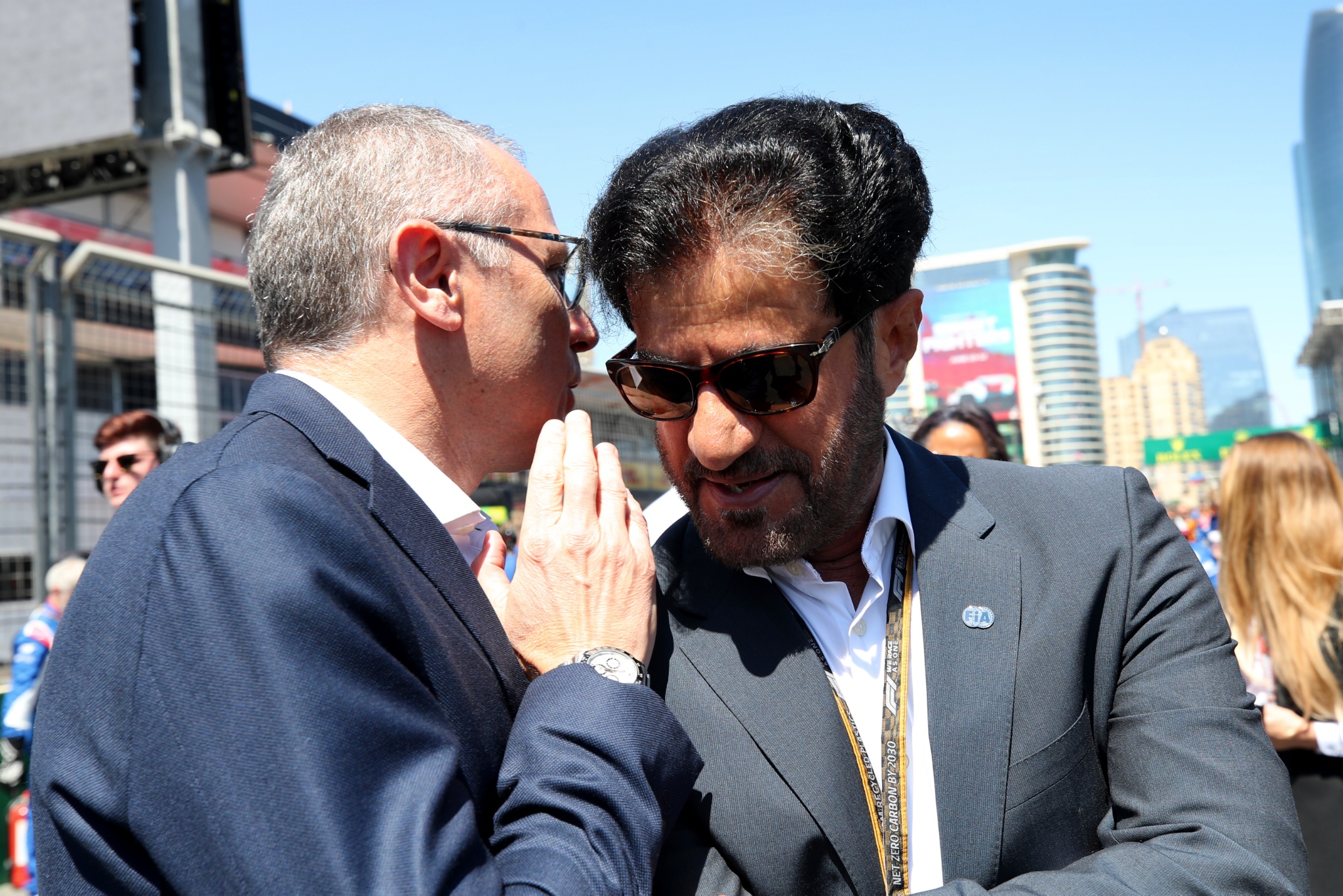 (L to R): Stefano Domenicali (ITA) Formula One President and CEO with Mohammed Bin Sulayem (UAE) FIA President. Formula 1