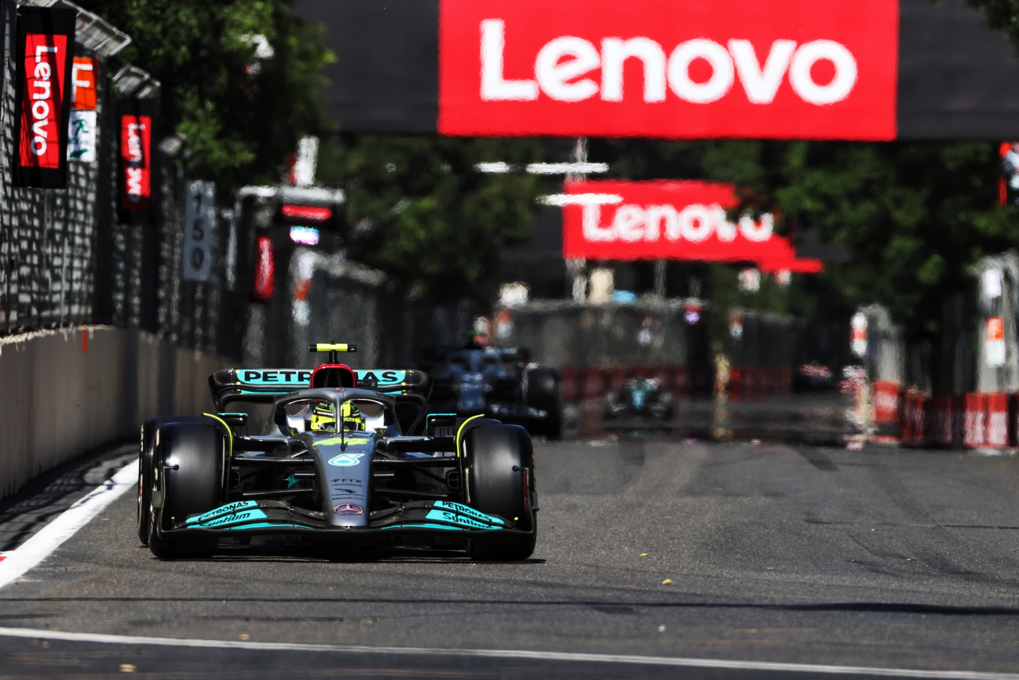 Lewis Hamilton (GBR) Mercedes AMG F1 W13. Formula 1 World Championship, Rd 8, Azerbaijan Grand Prix, Baku Street Circuit,