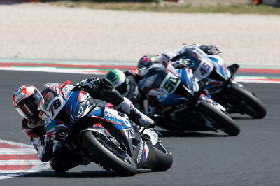 Loris Baz, Eugene] Laverty dan Scott Redding, Misano WorldSBK race2, 12 June