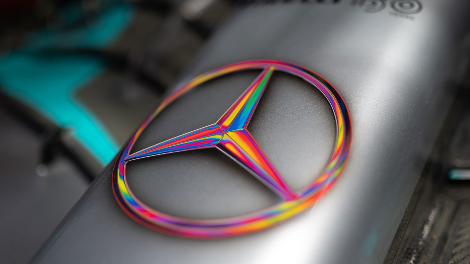 Mercedes AMG F1 W13 - Mercedes logo. Formula 1 