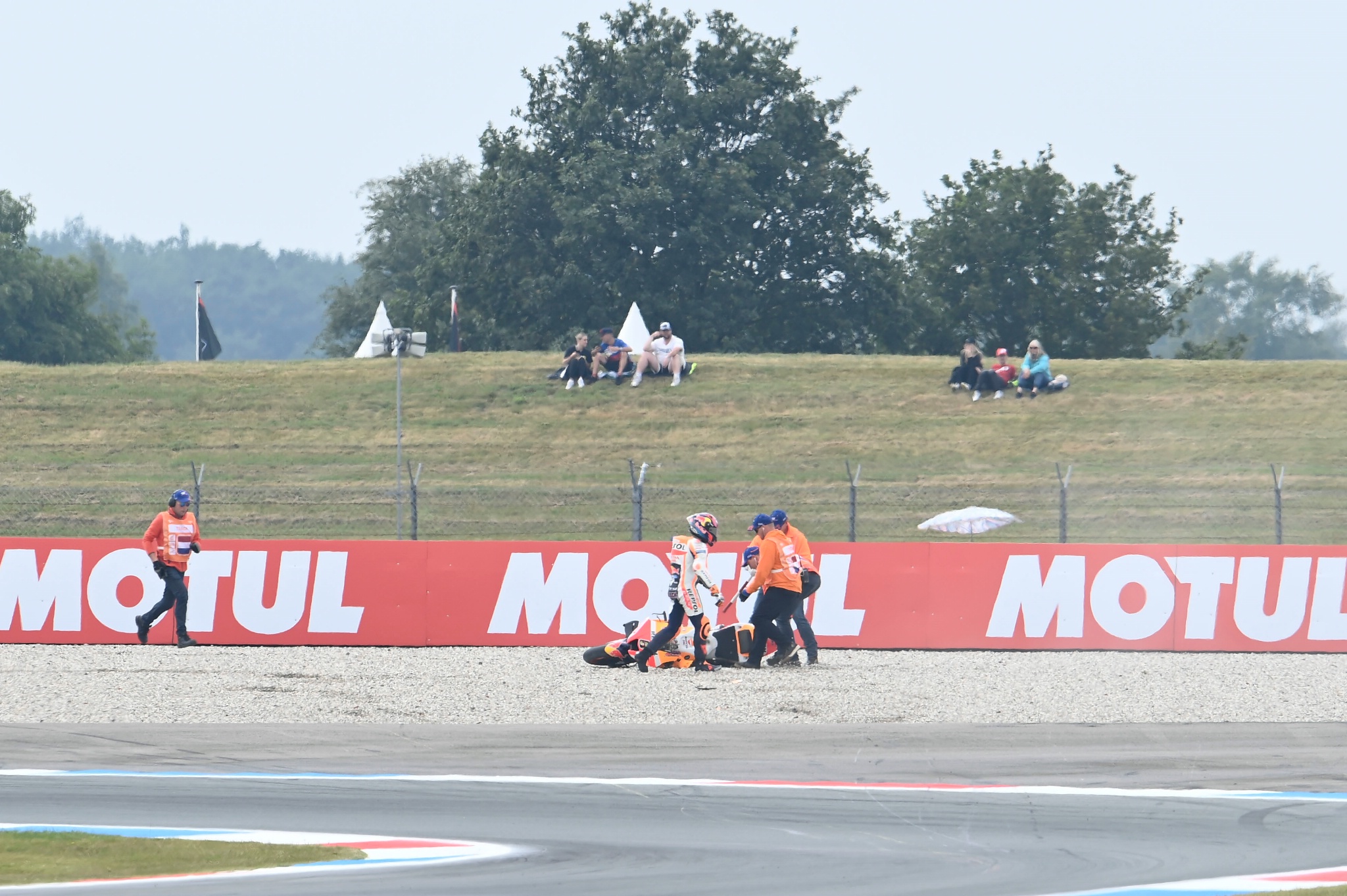 Stefan Bradl crash, Dutch MotoGP, 24 June
