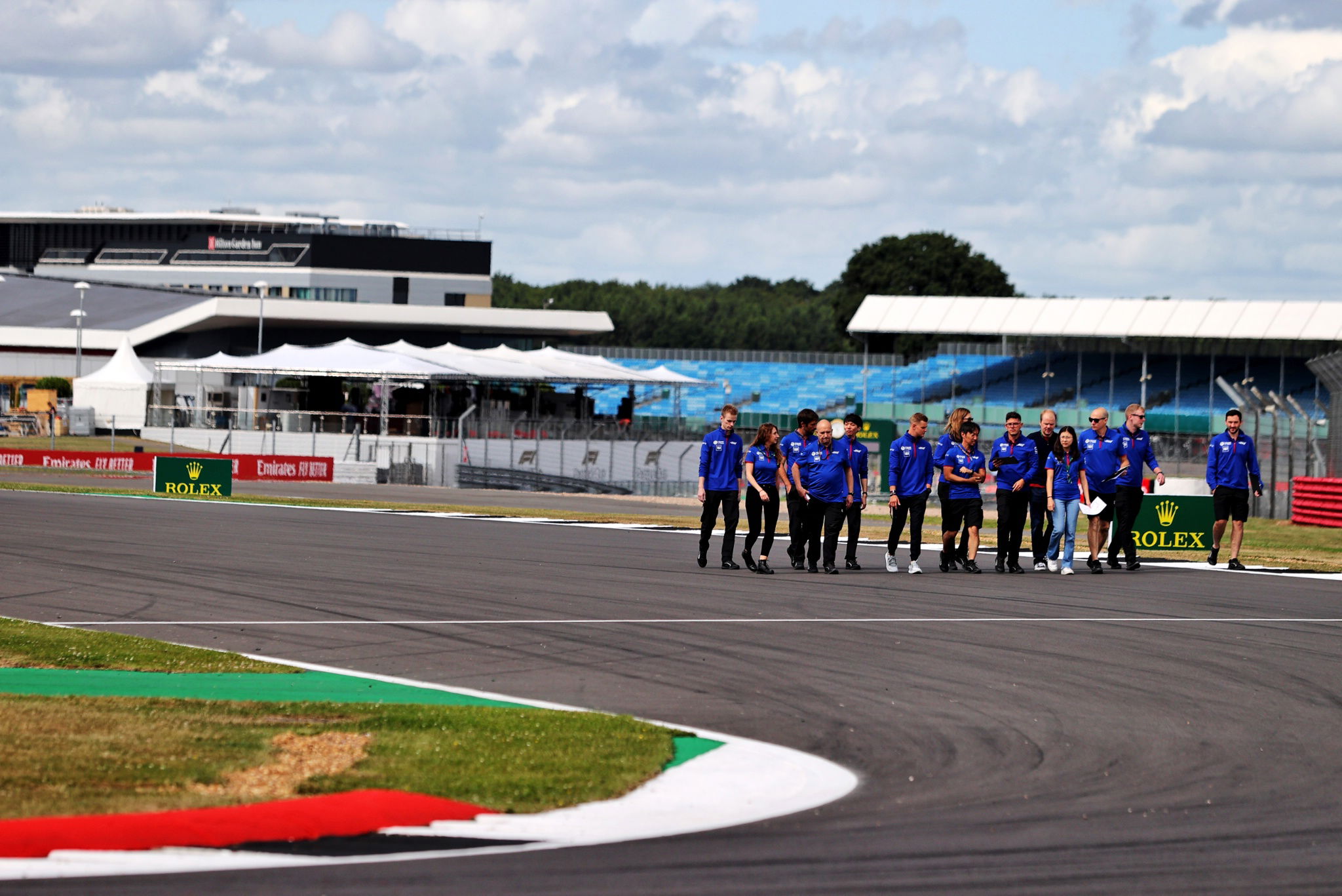 Mick Schumacher (GER) Haas F1 Team walks the circuit with the team. Formula 1 World Championship, Rd 10, British Grand