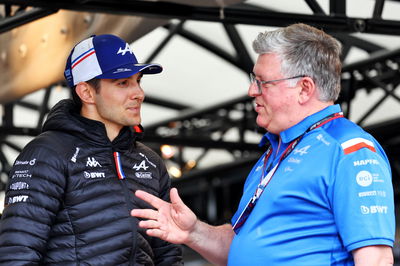 (L to R): Esteban Ocon (FRA) Alpine F1 Team with Otmar Szafnauer (USA) Alpine F1 Team, Team Principal.. Formula 1 World